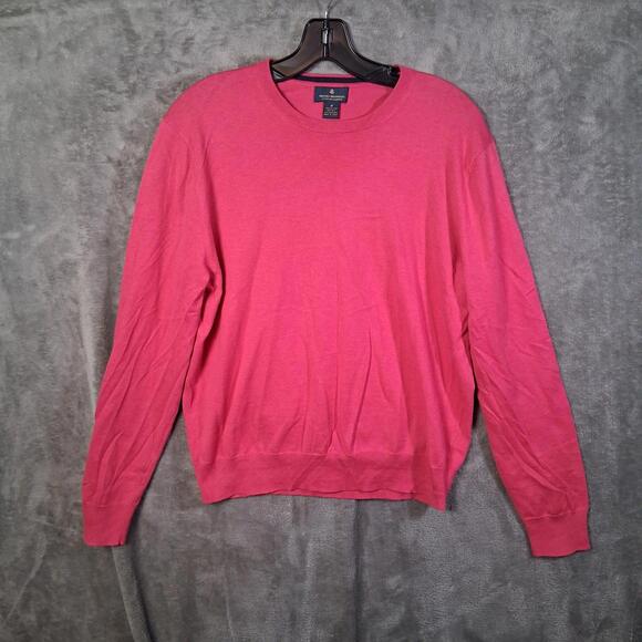 Brooks Brothers Other - Mens Brooks Brothers Golden Fleece Sweater Size Medium Pink Cotton Silk Cashmere